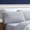 image:imageNautica  Twin Sheet Set with Fitted Sheet amp PillowcaseColeridge Stripe Charcoal
