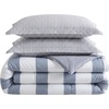 image:imageNautica  Twin Size Comforter Set with Matching ShamBlueWhiteGrey