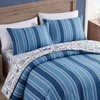 image:imageNautica  Twin Size Comforter Set with Matching ShamGilpin StripePenny Pinstripe Blue