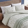 image:imageNautica  Twin Size Comforter Set with Matching ShamJacob Bay FloralPenny Pinstripe Green