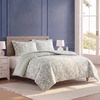 image:imageNautica  Twin Size Comforter Set with Matching ShamJacob Bay FloralPenny Pinstripe Green