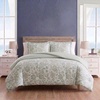 image:imageNautica  Twin Size Comforter Set with Matching ShamJacob Bay FloralPenny Pinstripe Green