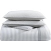 image:imageNautica  Twin Size Comforter Set with Matching ShamLight GreyWhiteDark Grey