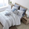 image:imageNautica  Twin Size Comforter Set with Matching ShamLight GreyWhiteDark Grey