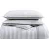 image:imageNautica  Twin Size Comforter Set with Matching ShamLight GreyWhiteDark Grey