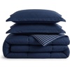 image:imageNautica  Twin Size Comforter Set with Matching ShamLongdale Stripe Navy
