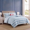 image:imageNautica  Twin Size Comforter Set with Matching ShamRiverside StripeTayleur Stripe Blue