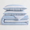 image:imageNautica  Twin Size Comforter Set with Matching ShamRiverside StripeTayleur Stripe Blue