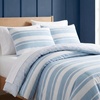 image:imageNautica  Twin Size Comforter Set with Matching ShamRiverside StripeTayleur Stripe Blue