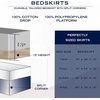 image:imageNautica  Twin Size Cotton Twill Bed Skirt with Split CornersWhite