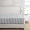 image:imageNautica  Twin Size Fitted Sheet Cotton Percale BeddingColeridge Stripe Charcoal