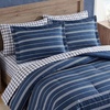 image:imageNautica  Twin XL Reversible Comforter Set with Sheet SetMariners Line SolidPlaid Blue