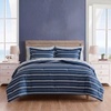 image:imageNautica  Twin XL Reversible Comforter Set with Sheet SetMariners Line SolidPlaid Blue