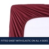 image:imageNautica  Twin XL Sheet Set with Fitted Sheet amp PillowcaseSolid Dark Red