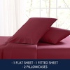 image:imageNautica  Twin XL Sheet Set with Fitted Sheet amp PillowcaseSolid Dark Red
