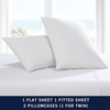 image:imageNautica  Twin XL Sheet Set with Fitted Sheet amp PillowcaseSolid White