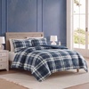 image:imageNautica  Twin XL Size Comforter Set with Matching ShamCrossview Plaid Navy