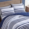 image:imageNautica  TwinTwin XL Reversible Comforter Set with Sheet SetPalm CoastStripe Blue