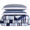 image:imageNautica  TwinTwin XL Reversible Comforter Set with Sheet SetPalm CoastStripe Blue