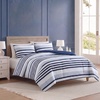 image:imageNautica  TwinTwin XL Reversible Comforter Set with Sheet SetPalm CoastStripe Blue