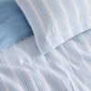 image:imageNautica  TwinTwin XL Size Comforter Set with Matching ShamChambray Waves Solid Blue