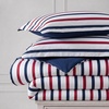 image:imageNautica  TwinTwin XL Size Comforter Set with Matching ShamClove Hitch StripeSolid Blue