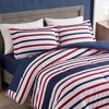 image:imageNautica  TwinTwin XL Size Comforter Set with Matching ShamClove Hitch StripeSolid Blue