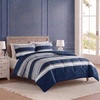 image:imageNautica  TwinTwin XL Size Comforter Set with Matching ShamHeathered Block Flagstone