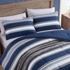 image:imageNautica  TwinTwin XL Size Comforter Set with Matching ShamHeathered Block Flagstone