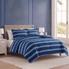 image:imageNautica  TwinTwin XL Size Comforter Set with Matching ShamKeelson StripeSolid Blue