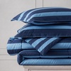 image:imageNautica  TwinTwin XL Size Comforter Set with Matching ShamKeelson StripeSolid Blue