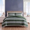image:imageNautica  TwinTwin XL Size Comforter Set with Matching ShamUphaul StripeSolid Green