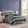 image:imageNautica  TwinTwin XL Size Comforter Set with Matching ShamUphaul StripeSolid Green