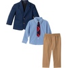 image:imageNautica BabyBoys 4Piece Suit Set with Dress Shirt Jacket Pants and TieNavyKhaki