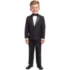 image:imageNautica Boys 4Piece Tuxedo Suit Set with Jacket Pants Dress Shirt amp Bow Tie for Weddings amp Special OccasionsBlack Tuxedo