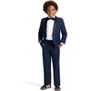 image:imageNautica Boys 4Piece Tuxedo Suit Set with Jacket Pants Dress Shirt amp Bow Tie for Weddings amp Special OccasionsBlue Tuxedo