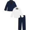 image:imageNautica Boys 4Piece Tuxedo Suit Set with Jacket Pants Dress Shirt amp Bow Tie for Weddings amp Special OccasionsBlue Tuxedo