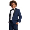 image:imageNautica Boys 4Piece Tuxedo Suit Set with Jacket Pants Dress Shirt amp Bow Tie for Weddings amp Special OccasionsBlue Tuxedo