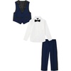 image:imageNautica Boys 4piece Formal Suit Set with Vest Pants Collared Dress Shirt and TieBright Blue Tuxedo