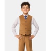 image:imageNautica Boys 4piece Formal Suit Set with Vest Pants Collared Dress Shirt and TieBronze Corduroy