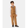 image:imageNautica Boys 4piece Formal Suit Set with Vest Pants Collared Dress Shirt and TieBronze Corduroy