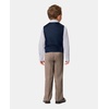 image:imageNautica Boys 4piece Formal Suit Set with Vest Pants Collared Dress Shirt and TieBrown Herringbone