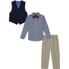 image:imageNautica Boys 4piece Formal Suit Set with Vest Pants Collared Dress Shirt and TieKhaki
