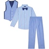 image:imageNautica Boys 4piece Formal Suit Set with Vest Pants Collared Dress Shirt and TieLavendula