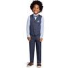 image:imageNautica Boys 4piece Formal Suit Set with Vest Pants Collared Dress Shirt and TieTanzanite Blue