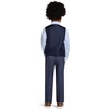 image:imageNautica Boys 4piece Formal Suit Set with Vest Pants Collared Dress Shirt and TieTanzanite Blue
