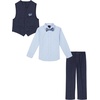 image:imageNautica Boys 4piece Formal Suit Set with Vest Pants Collared Dress Shirt and TieTanzanite Blue