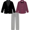image:imageNautica Boys 4piece Suit Set with Dress Shirt Tie Jacket and PantsBlack Velvet Duo