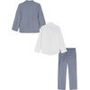 image:imageNautica Boys 4piece Suit Set with Dress Shirt Tie Jacket and PantsBlue Sharkskin