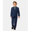 image:imageNautica Boys 4piece Suit Set with Dress Shirt Tie Jacket and PantsDark Blue Sharkskin